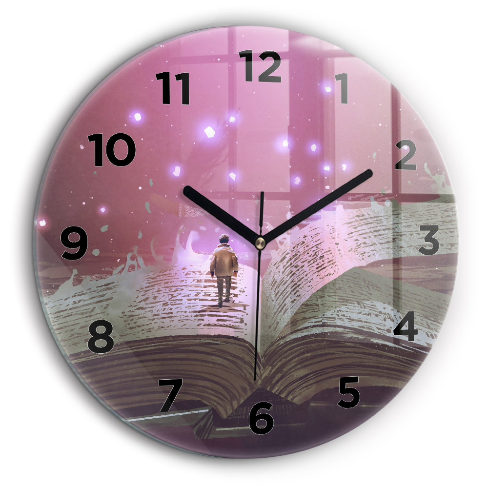 Abstraction livresque Horloge ronde 60 cm