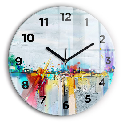 Pont abstrait Horloge ronde murale 60 cm