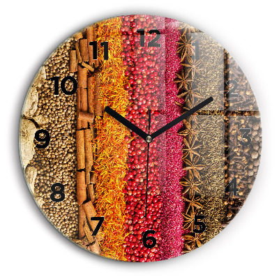 Rangées d'épices Horloge ronde murale 60 cm
