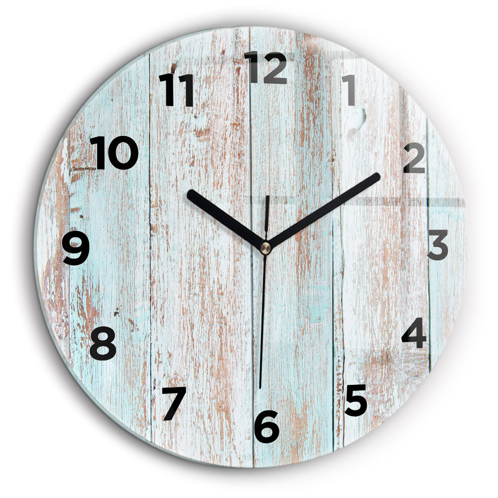 Bois pastel Horloge ronde 60 cm
