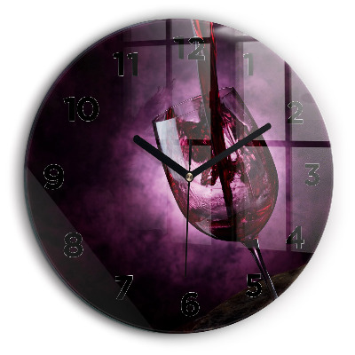 Verre à vin Horloge ronde murale 60 cm