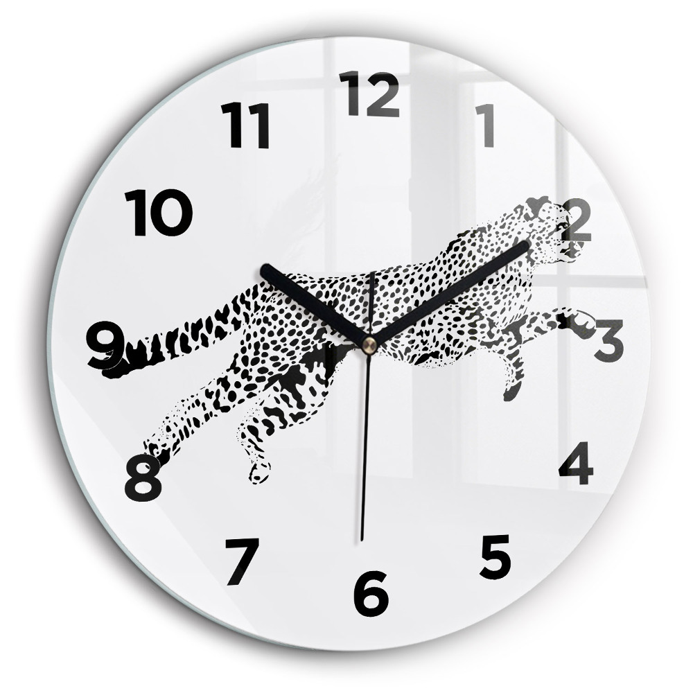 Silhouette de panthère Horloge ronde 60 cm