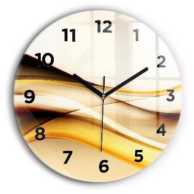 Vague abstraite Horloge ronde murale 60 cm