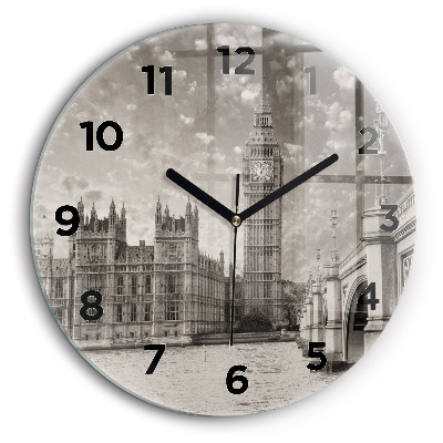 Londres Big Ben Horloge ronde murale 60 cm