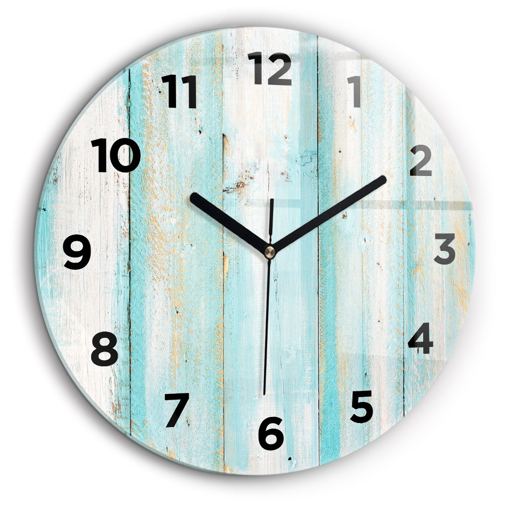 Planches bleues Horloge ronde murale 60 cm