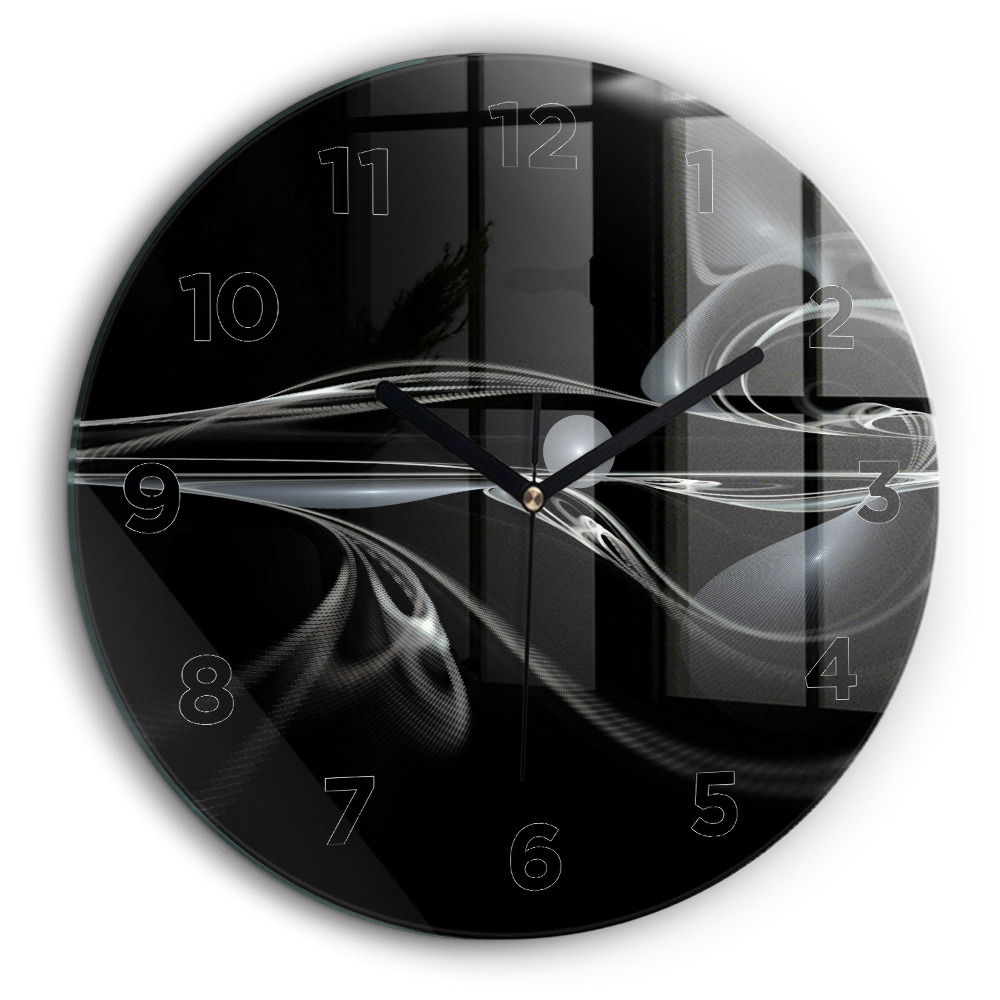 Fumée abstraite Horloge ronde murale 60 cm