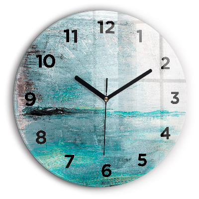 Texture à l'huile abstraite Horloge ronde 60 cm