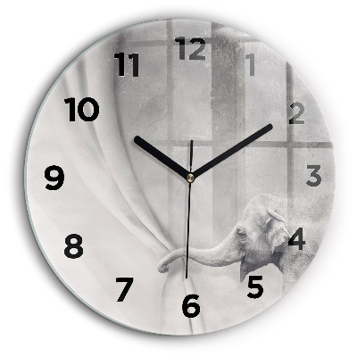 Éléphant Horloge ronde 60 cm