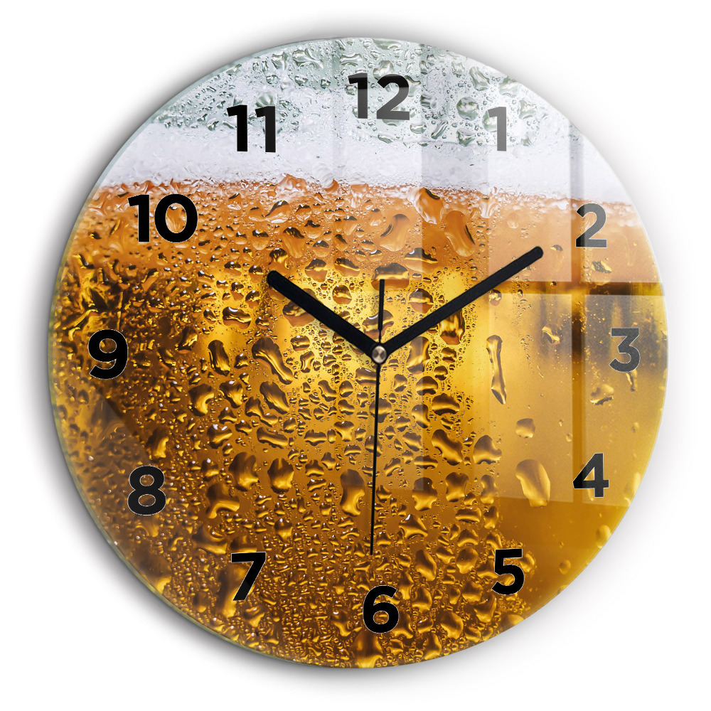Chope de bière Horloge ronde murale 60 cm