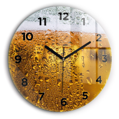Chope de bière Horloge ronde murale 60 cm