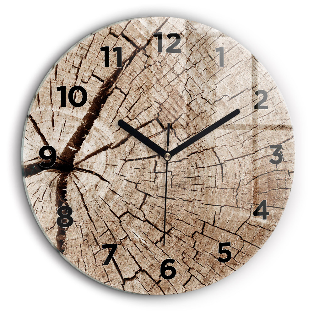 Vieux tronc d'arbre Pendule murale ronde 60 cm