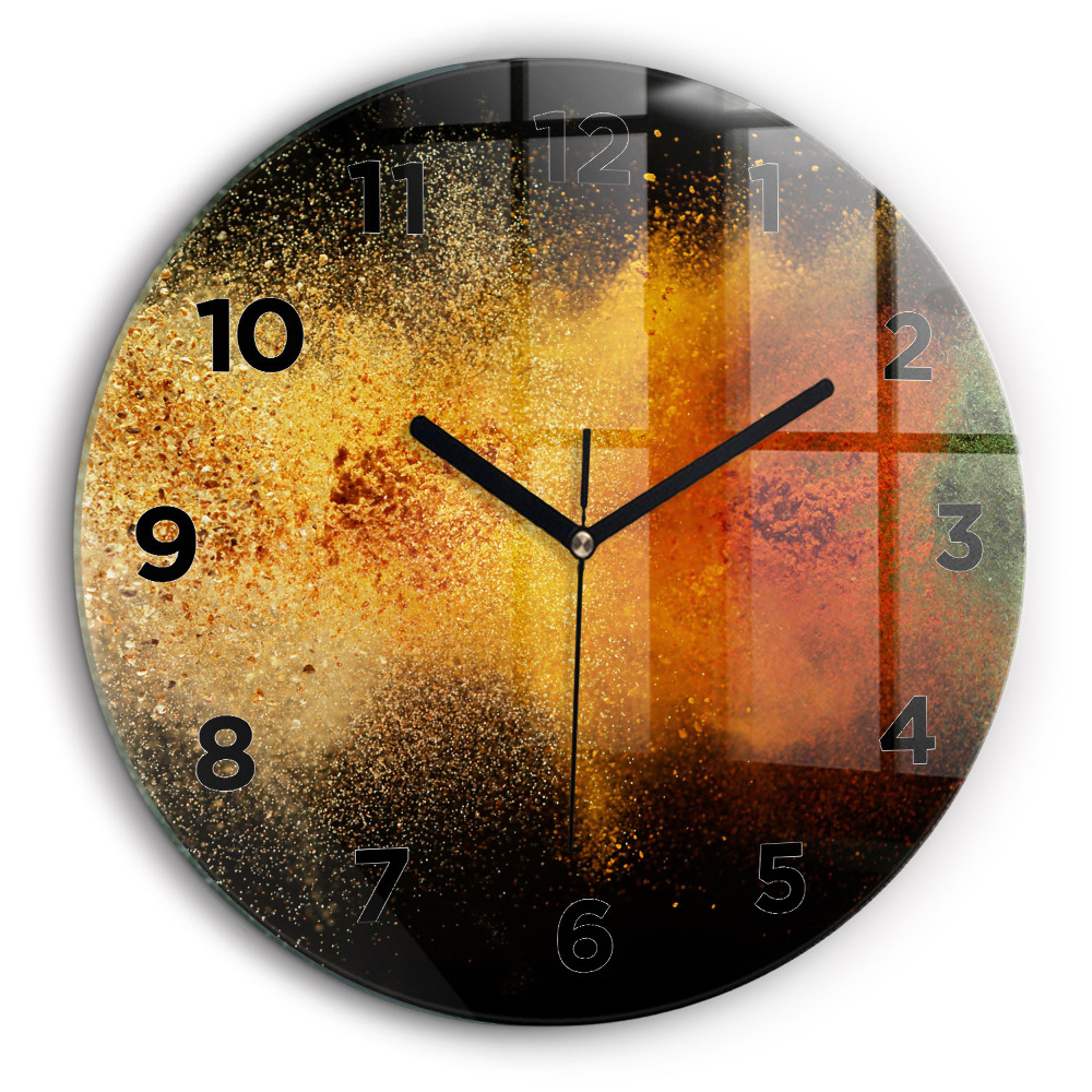 Épices éparpillées Pendule murale ronde 60 cm