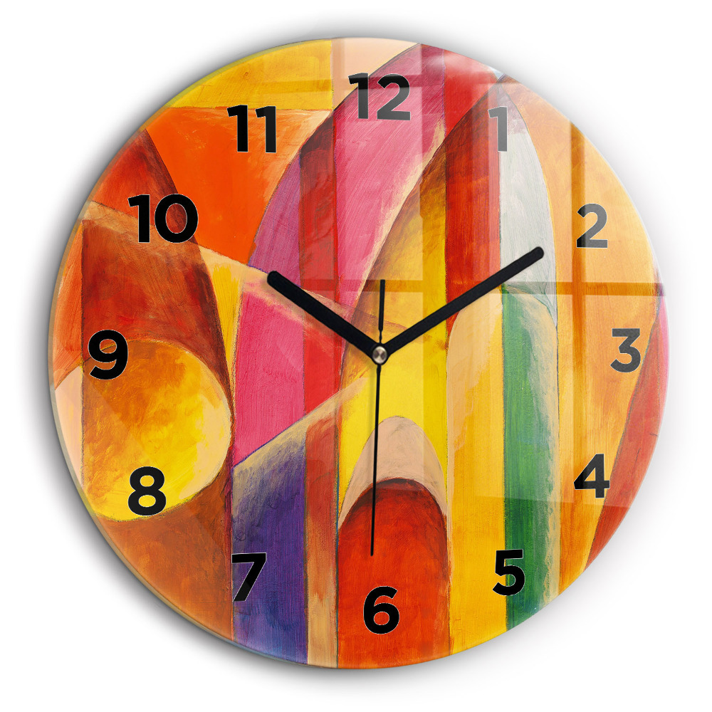 Décoration artistique Abstraction Horloge ronde 60 cm