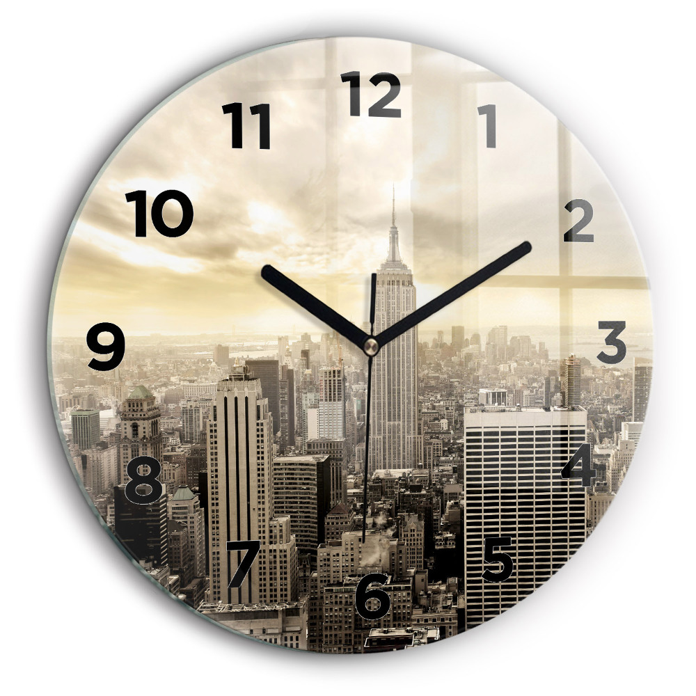 Gratte-ciel à New York Pendule murale ronde 60 cm