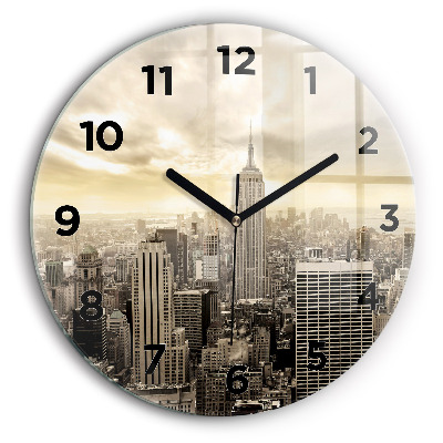 Gratte-ciel à New York Pendule murale ronde 60 cm