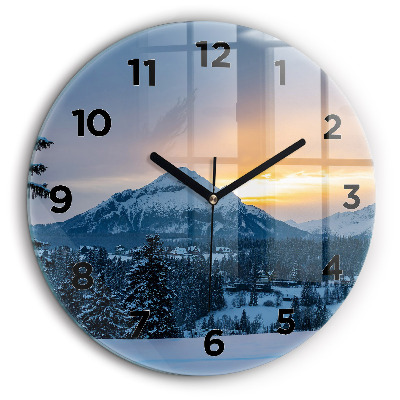 Paysage de montagne Horloge ronde 60 cm