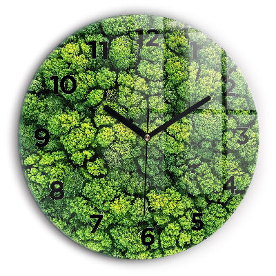Forêt vue d'en haut Horloge ronde 60 cm