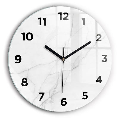 Marbre décoratif Horloge ronde en verre 60 cm