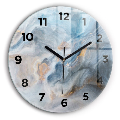 Motif de marbre Horloge ronde murale 60 cm