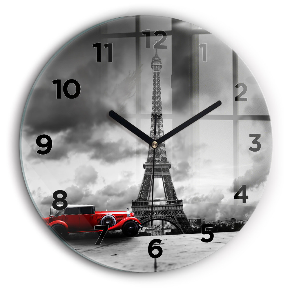 Tour Effel Paris Horloge ronde murale 60 cm