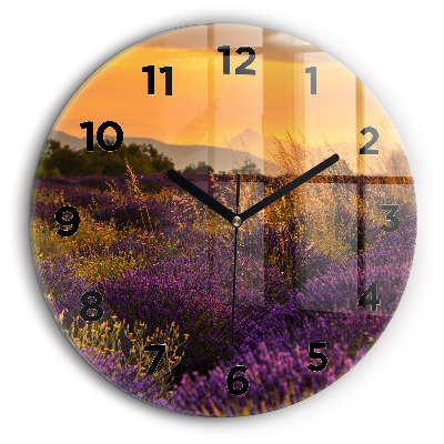 Prairie de lavande France Horloge ronde murale 60 cm