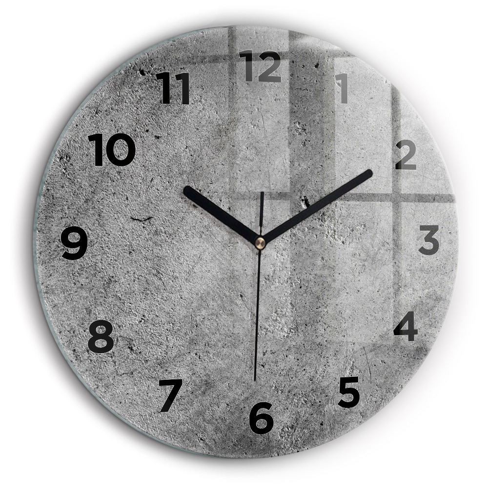 Mur industriel Horloge ronde en verre 60 cm