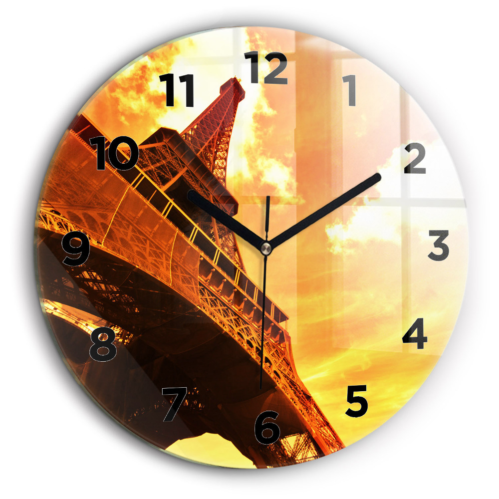 Tour Eiffel à Paris Horloge ronde 60 cm