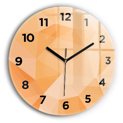 Triangles abstraits Horloge ronde murale 60 cm