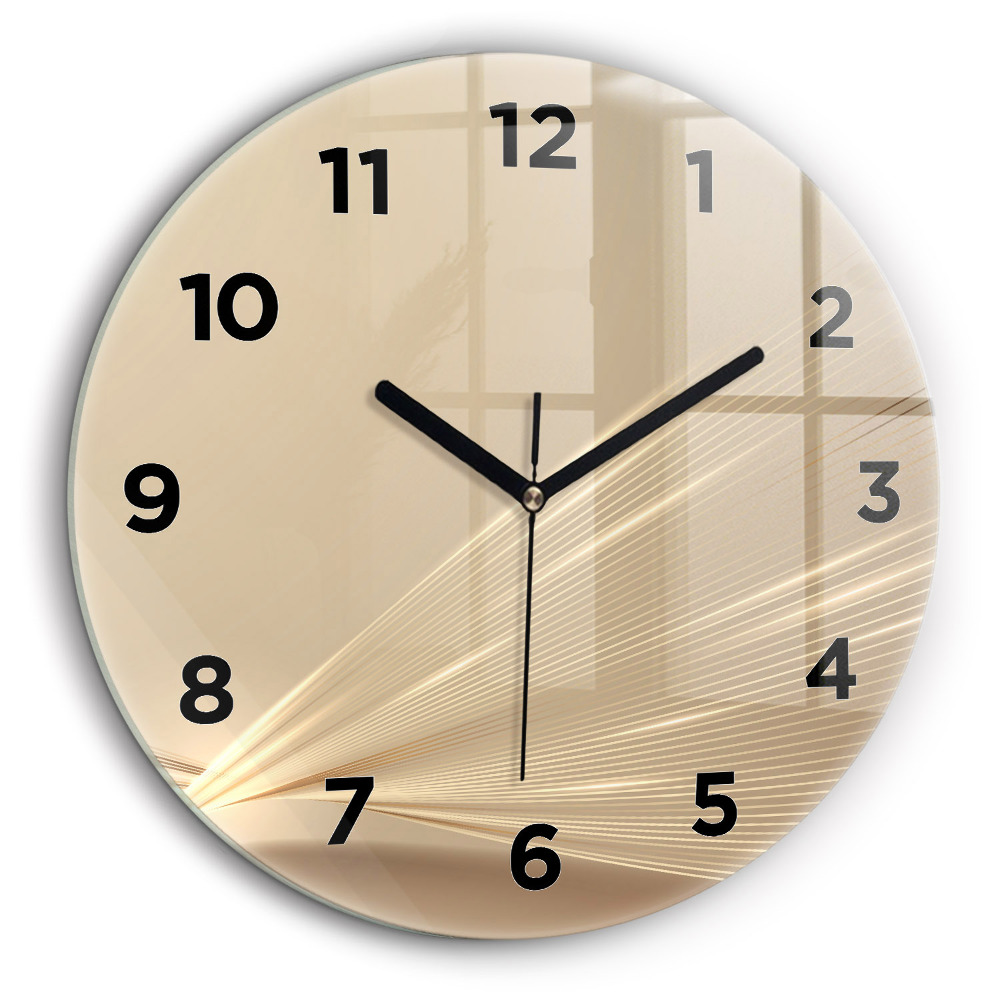 Lumière abstraite Horloge ronde en verre 60 cm