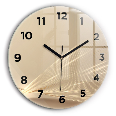 Lumière abstraite Horloge ronde en verre 60 cm