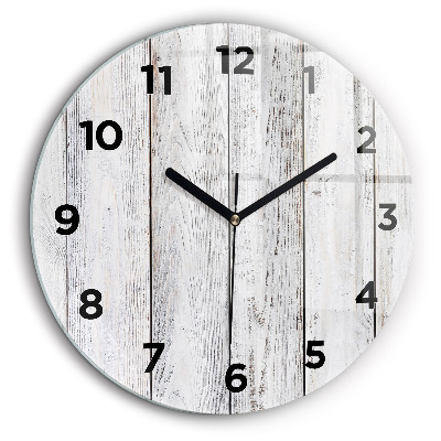 Planches peintes Horloge ronde en verre 60 cm