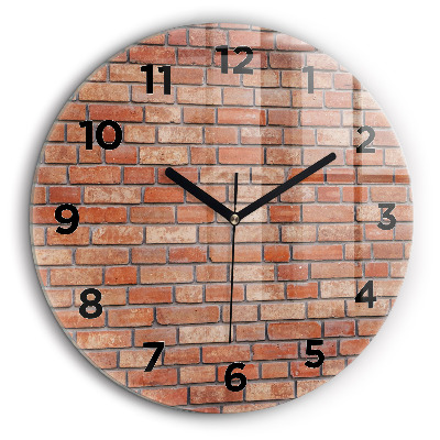 Mur de briques Horloge ronde 60 cm