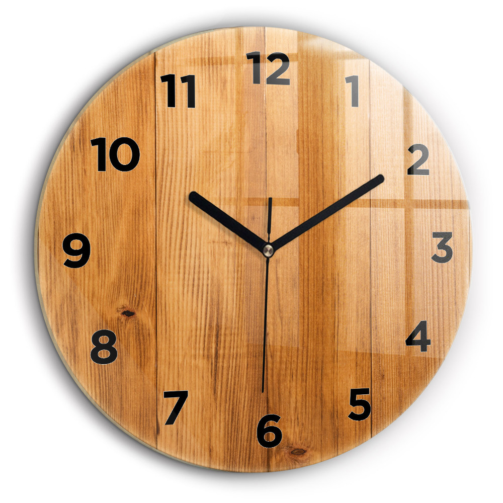 Planches en bois Horloge ronde murale 60 cm