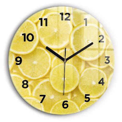 Tranches de citron Horloge ronde murale 60 cm