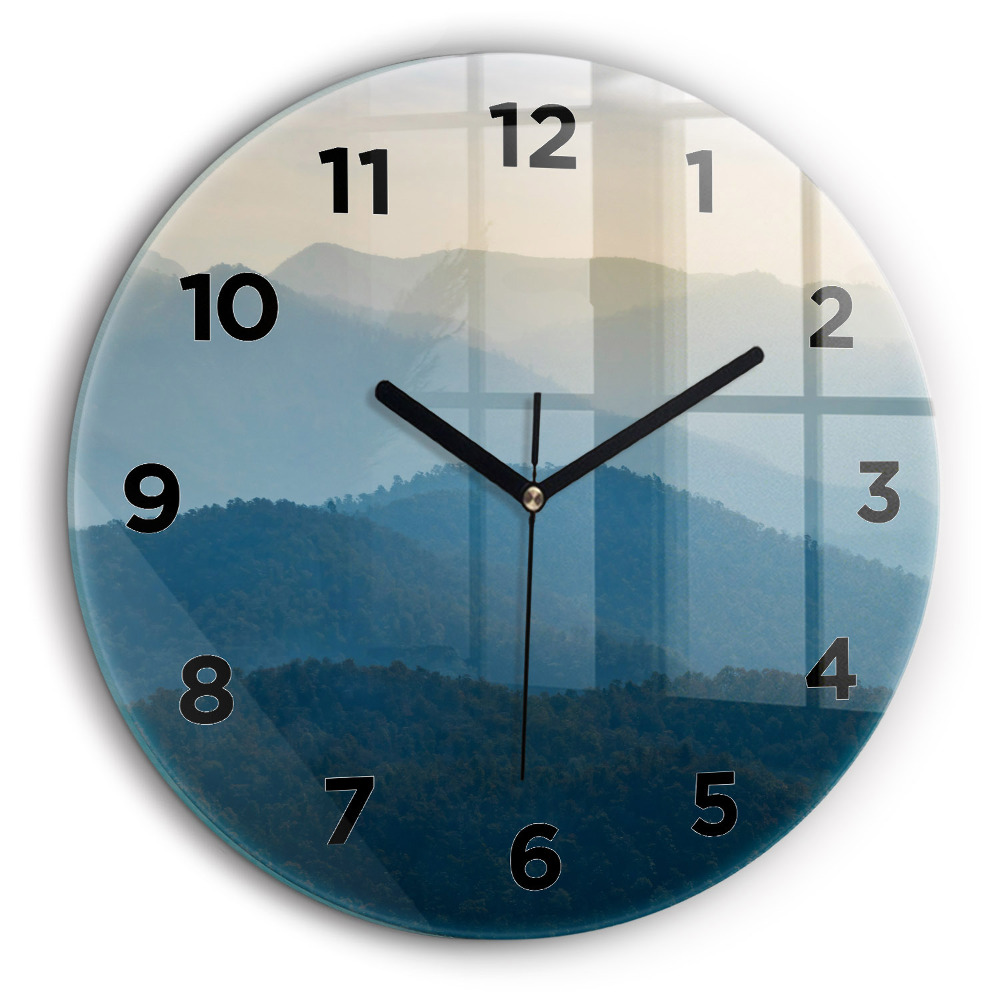 Paysage abstrait de montagne Horloge ronde murale 60 cm