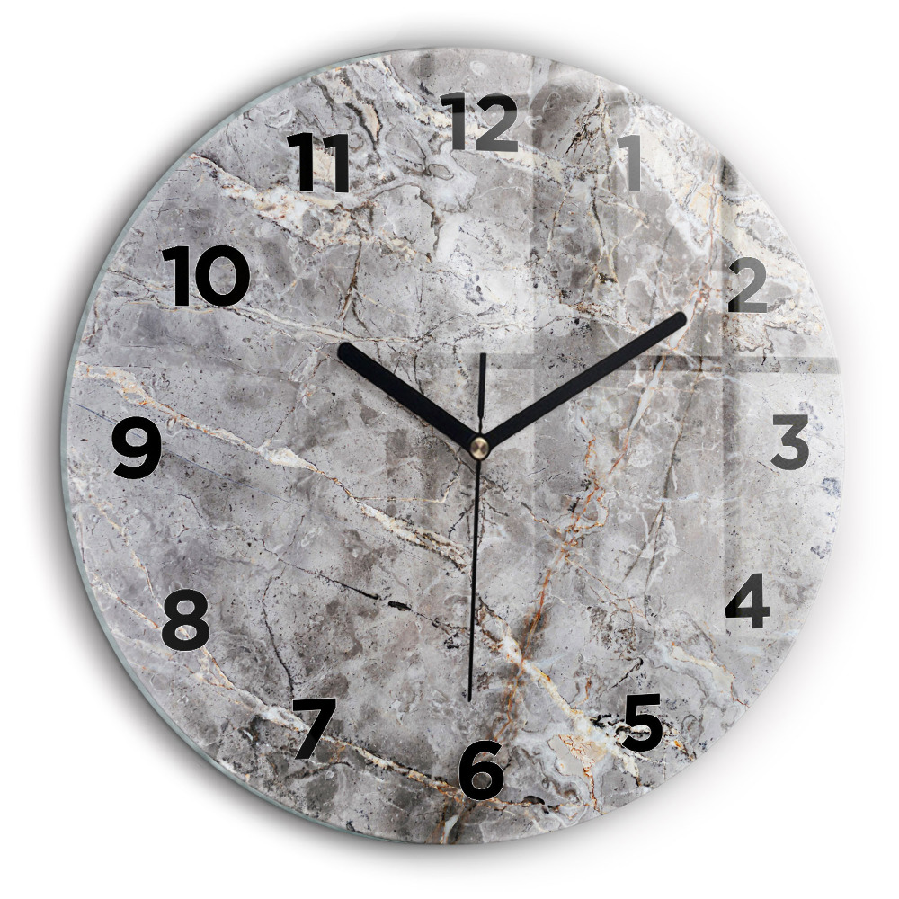 Marbre de granit gris Horloge ronde 60 cm