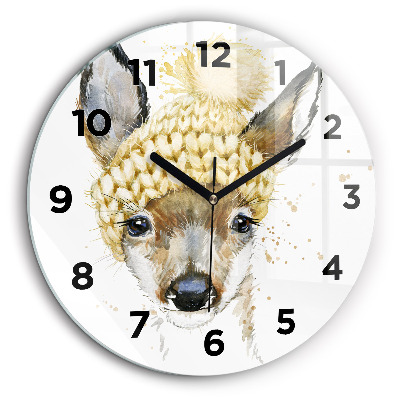 Chevreuil Horloge ronde murale 60 cm