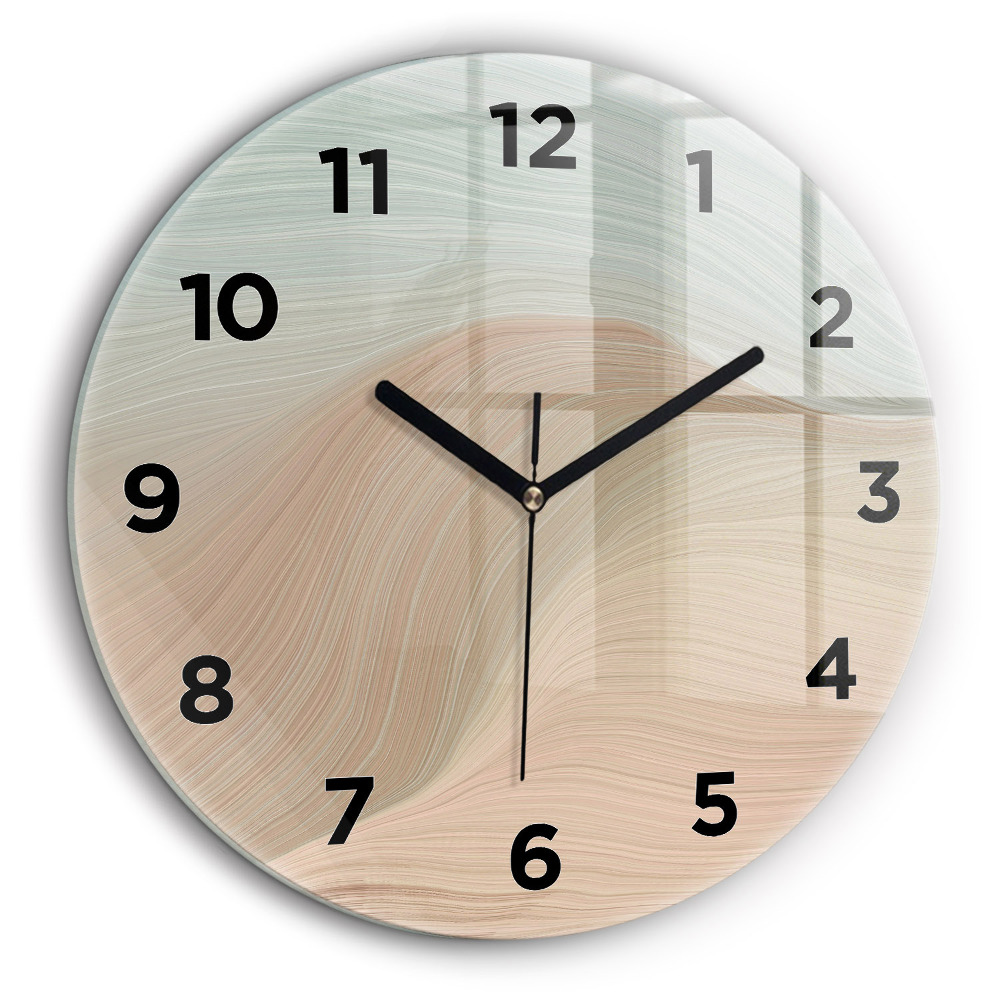 Vague abstraite Pendule murale ronde 60 cm