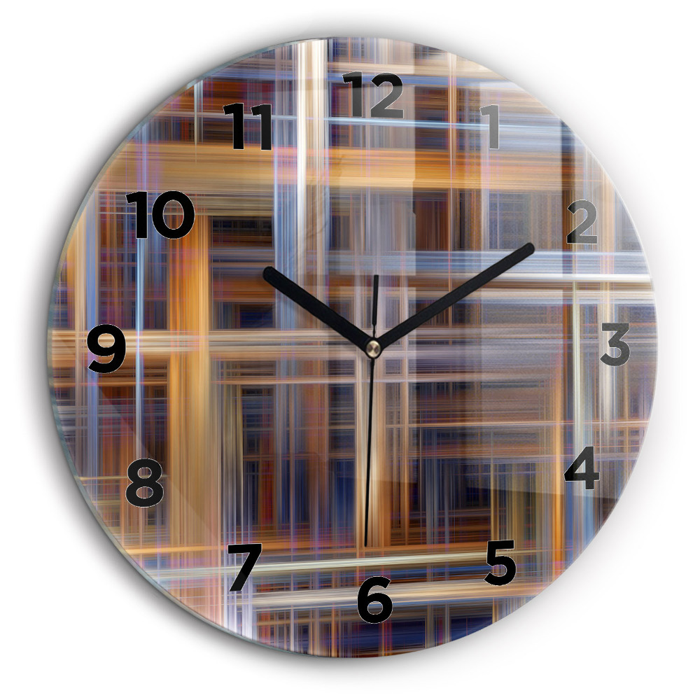 Abstraction géométrique Horloge ronde 60 cm