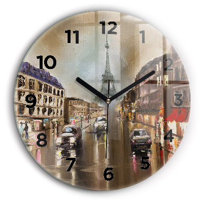 Architecture de la ville de Paris Horloge ronde murale 60 cm