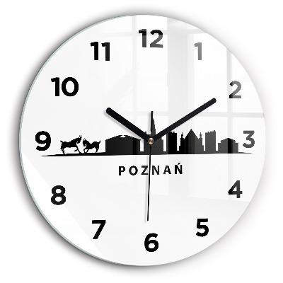 Graphique de la ligne d'horizon de Poznan Horloge ronde 60 cm