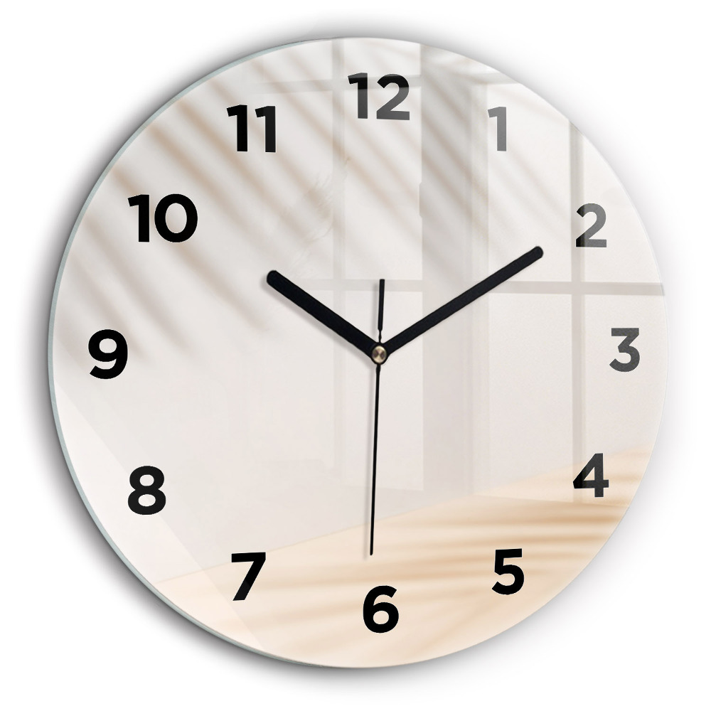 Crème abstraite Horloge ronde 60 cm