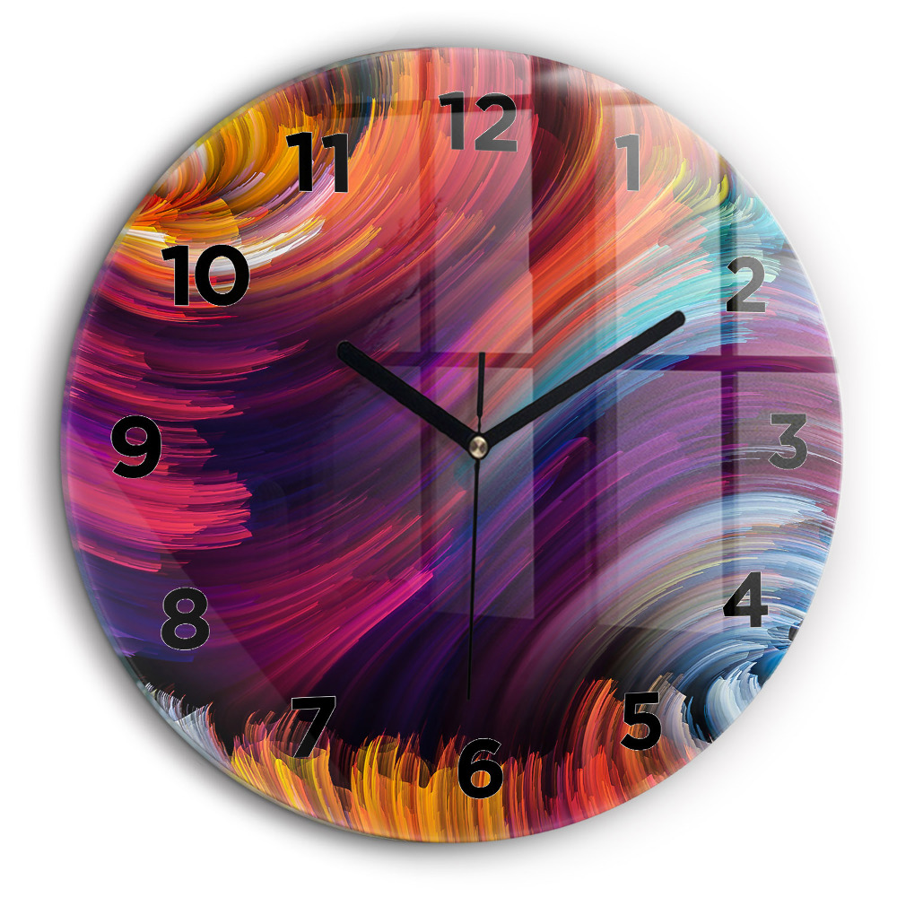 Vente abstraite Horloge ronde en verre 60 cm