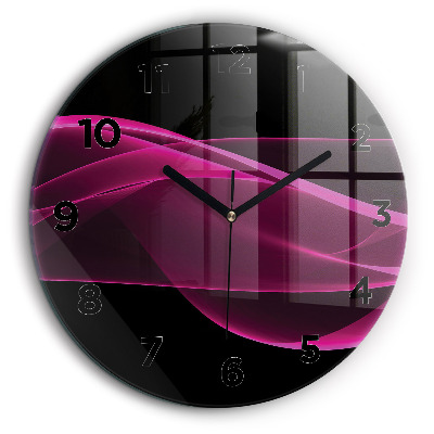 Abstraction rose Horloge ronde murale 60 cm