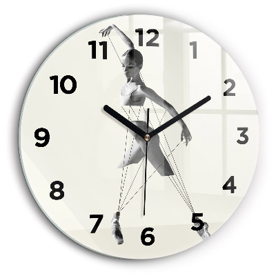 Danseuse abstraite Pendule murale ronde 60 cm