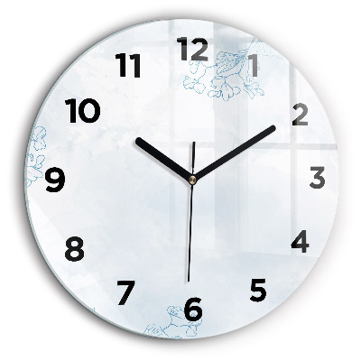 Croquis de plantes Pendule murale ronde 60 cm