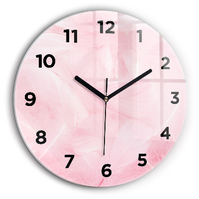 Plume abstraite Horloge ronde murale 60 cm