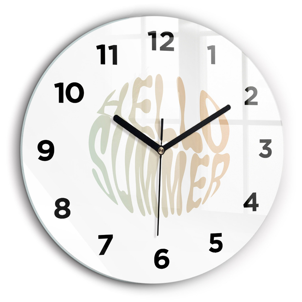 Bonjour l'été ! Horloge ronde murale 60 cm