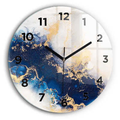 Motif de marbre Horloge ronde murale 60 cm