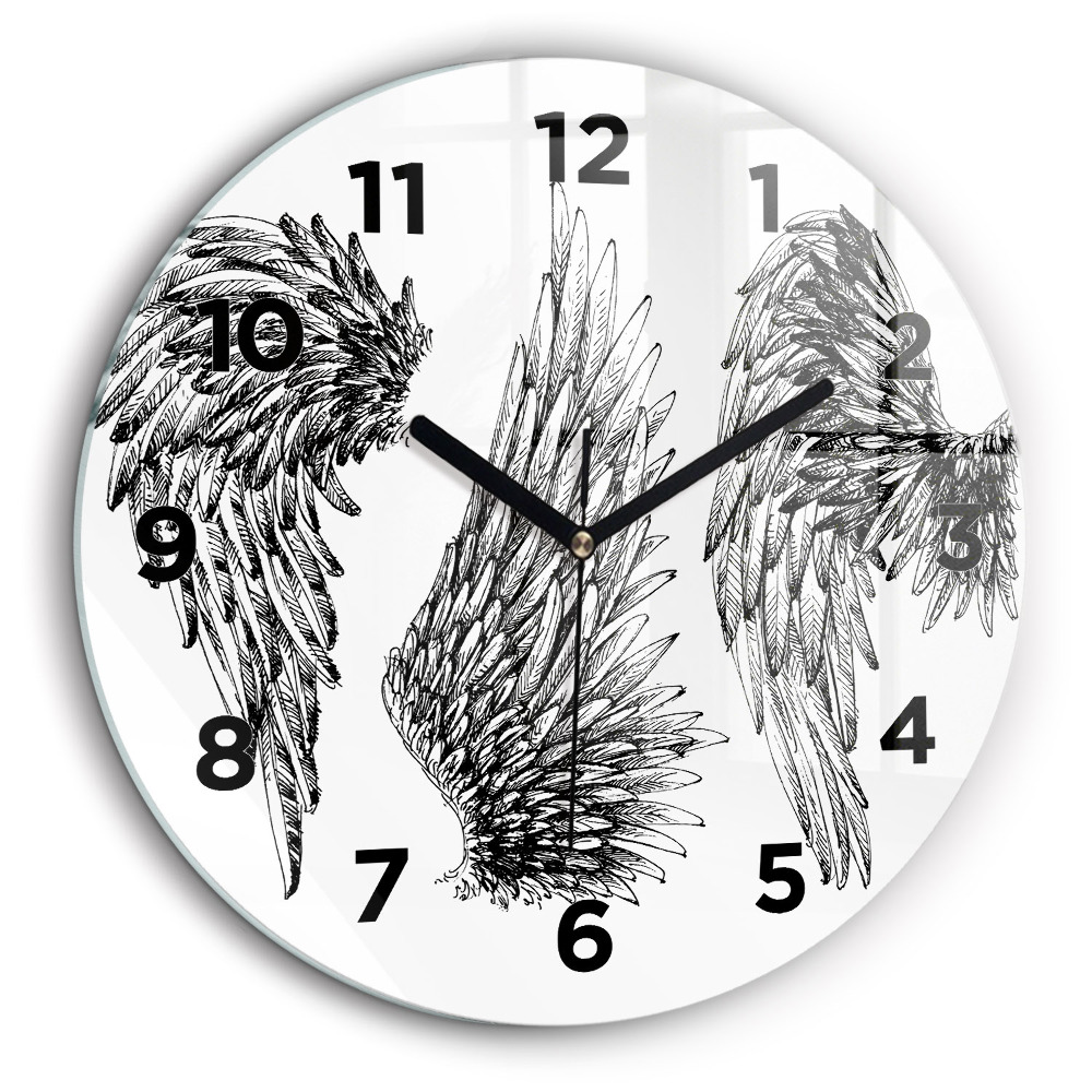 Ailes d'ange Pendule murale ronde 60 cm